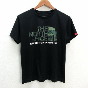 y■ノースフェイス/THE NORTH FACE TNFカモフラロゴCAMOUFLA LG 速乾Tシャツ■黒【メンズS】MENS/4【中古】