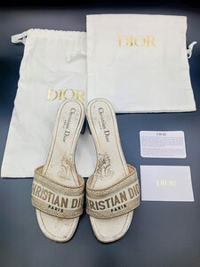 【え沖】Christian Dior クリスチャンディオール MT0821 サイズ37 1/2 表記 サンダル レディース靴 現状品 え218 MD418MSS16