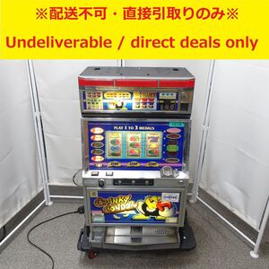 tyom6814-1 163【配送不可/Undeliverable】通電OK ユニバーサル クランキーコンドル パチスロ 実機 4号機 ドアキー・設定キー無し