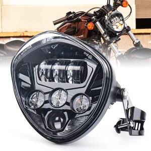 【新品】バイク汎用 7インチ LEDヘッドライト ブラケット付き Hi/Lo切り替え デイライト付き ハーレーダビッドソン,ホンダ,ヤマハ,スズキ