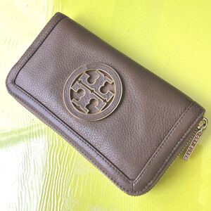 極美品 ToryBurch トリーバーチ レザー ラウンドファスナー 長財布 ゴールド金具 ブランド 高級 おしゃれ おすすめ 綺麗 ゴールド コイン