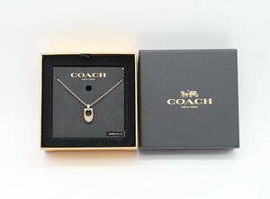 COACH コーチ ネックレス ペンダント F54517 ピンクゴールドカラー ラインストーン z23-1168 中古品 z_b