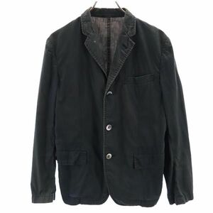 コムデギャルソンオム 2007年 日本製 コットン テーラードジャケット SS ブラック系 COMME des GARCONS HOMME メンズ