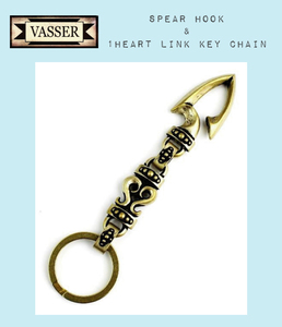 VASSER Spear Hook & 1Heart Link Key Chain(スピアーフック&1ハートリンクキーチェーンアンティークブラス)