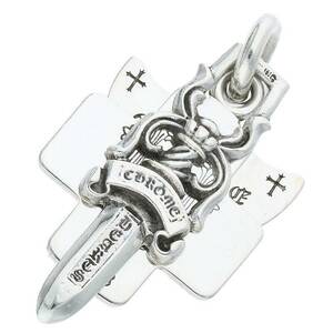 クロムハーツ Chrome Hearts 3TRINKETS/スリートリンケッツペンダント シルバーネックレストップ 中古 SJ02