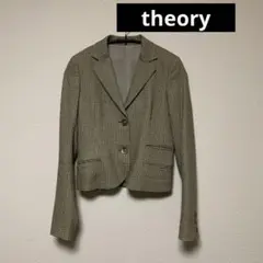 theory サイズ0 チェックテーラードジャケット