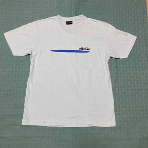 ellesse レディース Tシャツ 半袖 L 水色 綿100%