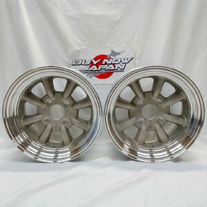 【在庫あり即納】RS Watanabe R TYPE 15×8J+-0 4H-114.3 地肌シルバー(廃盤色) / 15インチ ワタナベ アルミホイール Rタイプ　2本