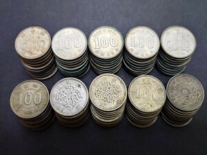 鳳凰、稲、東京五輪１００円銀貨★計１００枚