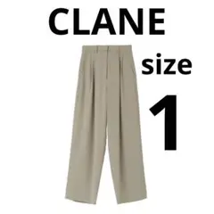 CLANE BASIC TUCK PANTS ベージュ