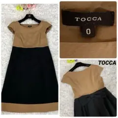 【美品】 TOCCA トッカ　膝丈　ワンピース　ドレス　バック　リボン