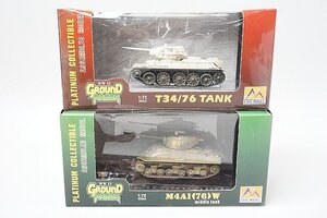 EASY MODEL イージーモデル 1/72 T-34/76 戦車 / M4A1 シャーマン (76) 第2機甲師団 2点セット