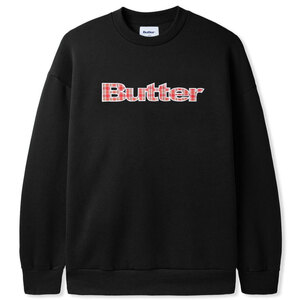 新品 L Butter Goods バターグッズ Logo Crewneck Sweatshirt アップリケ クルーネック スウェット シャツ