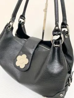 MARY QUANT マリークワント ハンドバッグ レザー　トートバッグ　黒