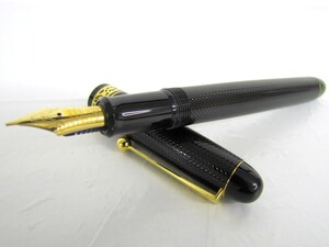 1000円スタート 万年筆 PILOT パイロット 創立65周年記念 ペン先 14K-585 M 刻印有 ブラック 黒 筆記用具 文房具 WHO L50023