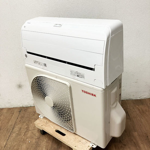 【引取限定/配送別料金/ヤマトらくらくA+B】東芝 2.5kW 8畳 ルームエアコン RAS-H251E9R(W) 2022年 本体ダクト穴なし 掃除ノズル付 ●58938