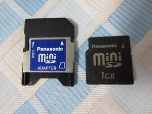 Panasonic miniSDカード 1GB アダプタ付