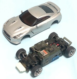 【京商 KYOSHO Mini-Z AWD MA-010 ミニッツ 日産GT-R アルティメイト メタルシルバー ラジコン 中古】