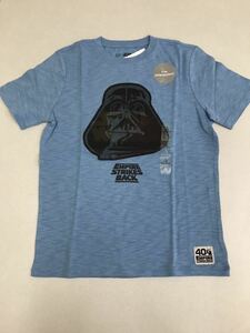 ＧＡＰ■新品■140■ギャップ■スターウォーズ■ダースベイダー■夜間蛍光■Ｔシャツ■水色■STAR WARS■USA■アメコミ■21■3.2-1