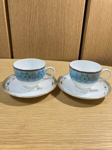 ▼ウェッジウッド≪ターコイズジュエル カップ&ソーサー 2客≫WEDGWOOD リー