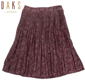 ダックス DAKS 素敵 ペイズリー プリーツ スカート 40