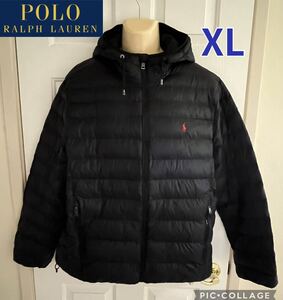 【送料無料】新品 Polo Ralph Lauren ポロ ラルフローレン★メンズ パッカブル フード 中綿 ジャケット XL 黒