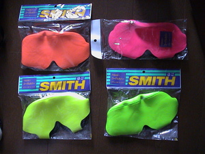 新品　SMITH スミス ゴーグルカバー　グリーン＆オレンジ＆ピンクの３枚セット