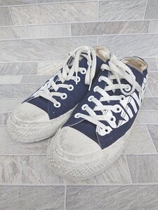 ◇ Θ converse コンバース　ALL STAR ロゴ　ローカット スニーカー　シューズ サイズ25.0ｃｍ ネイビー レディース P