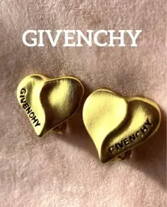 GIVENCHY ハート　イヤリング　ゴールド　ロゴ