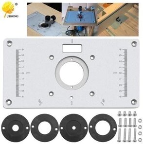 多機能 アルミルーターテーブル インサートプレート 木工 ベンチウッドルータートリマー 彫刻機