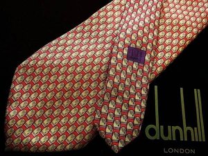 ♪1344C♪良品【ニット 総ロゴ 柄】ダンヒル【dunhill】ネクタイ