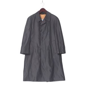 MH1699◎80’s 英国製 Vintage Aquascutum アクアスキュータム ウールライナー 絹 シルク ステンカラーコート バルマカーンコート SHORT34