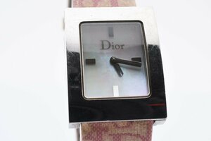 クリスチャン ディオール D78-109 シェル文字盤 スクエア シルバー クォーツ レディース 腕時計 ChristianDior