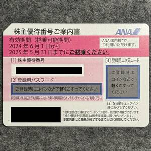 【1円スタート】ＡＮＡ 全日空 株主優待券 １枚 2025年5月31日搭乗分まで【番号通知のみ】