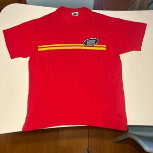 90S ビンテージ VANS 袖裾シングルステッチ 半袖Tシャツ サイズM