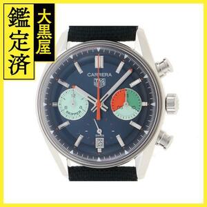 TAG　HEUER　カレラ・クロノグラフ・スキッパー　CBS2213.FN6002　ステンレススチール/布地　メンズ　腕時計【200】C