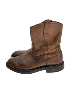 RED WING◆ブーツ/-/BRW/レザー/1167/ペコスブーツ/使用感 ダメージ 劣化有