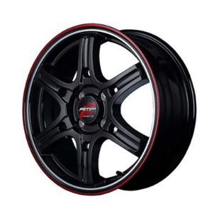 BRIDGESTONE ECOPIA NH200 205/60R16 RMP RACING R60 クリスタルブラック/レッド 16インチ 6J+43 4H-100 4本セット