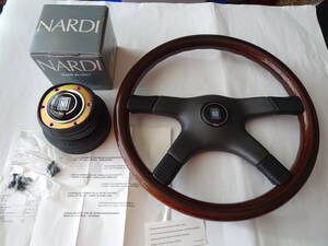 NARDI TORINO ナルディ トリノ 外径（約365mm）ウッドステアリング及びHUBキット(0604)【未使用長期自宅保管品】