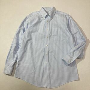 277 BROOKS BROTHERS ストライプ ボタンダウンシャツ SLIM FIT ノンアイロン ワイシャツ 16-34 ブルックスブラザーズ ビジネス 40327V