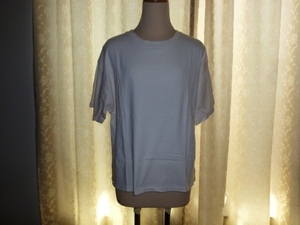 LOWRYS FARM ローリーズファーム USAロールＵＰＴショートスリーブ 半袖Tシャツ アイボリー色 Lサイズ 定価2700円