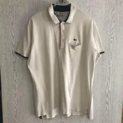 ラコステ☆刺繍ロゴ　半袖　ポロシャツ　古着　90s　LACOSTE　XL