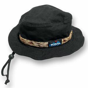 USA製 kavu カブー バケットハット ブラック S サファリ 黒 帽子 キャンプ アウトドア 米国 アメリカ ストラップKAVU ベージュ キャンバス