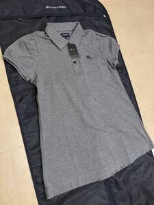 【春夏】BURBERRYGOLF バーバリーゴルフ レディース2 半袖ポロシャツ 半袖ワンピース タグ付き グレー