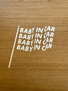 314. 【送料無料】BABY iN CARカッティングステッカー ベイビー 子供 ステッカー 旗【新品】