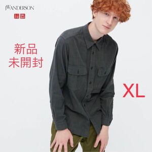 新品未開封 ユニクロ uniqlo アンダーソン jwa jw anderson ユニクロユー ユニクロu フランネルチェックシャツ XL