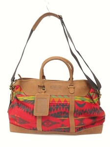 未使用品 ペンドルトン PENDLETON 2WAY ショルダーバッグ ボストンバッグ ハンドバッグ レッド BAG カバン 手提げ鞄