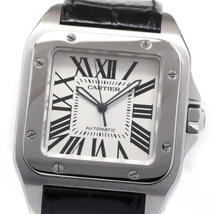 カルティエ CARTIER W20076X8 サントス100 LM 自動巻き メンズ 良品 _830611