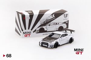 入手困難 1/64 MINI GT LB★WORKS Nissan GT-R R35 Type 2, Rear Wing ver3 White MGT00068-L 左ハンドル リバティーウォーク ミニGT TSM