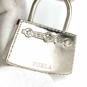 FURLA　フルラ　キーリング　キーホルダー　チャーム　バッグ型　シルバー　幅3.8